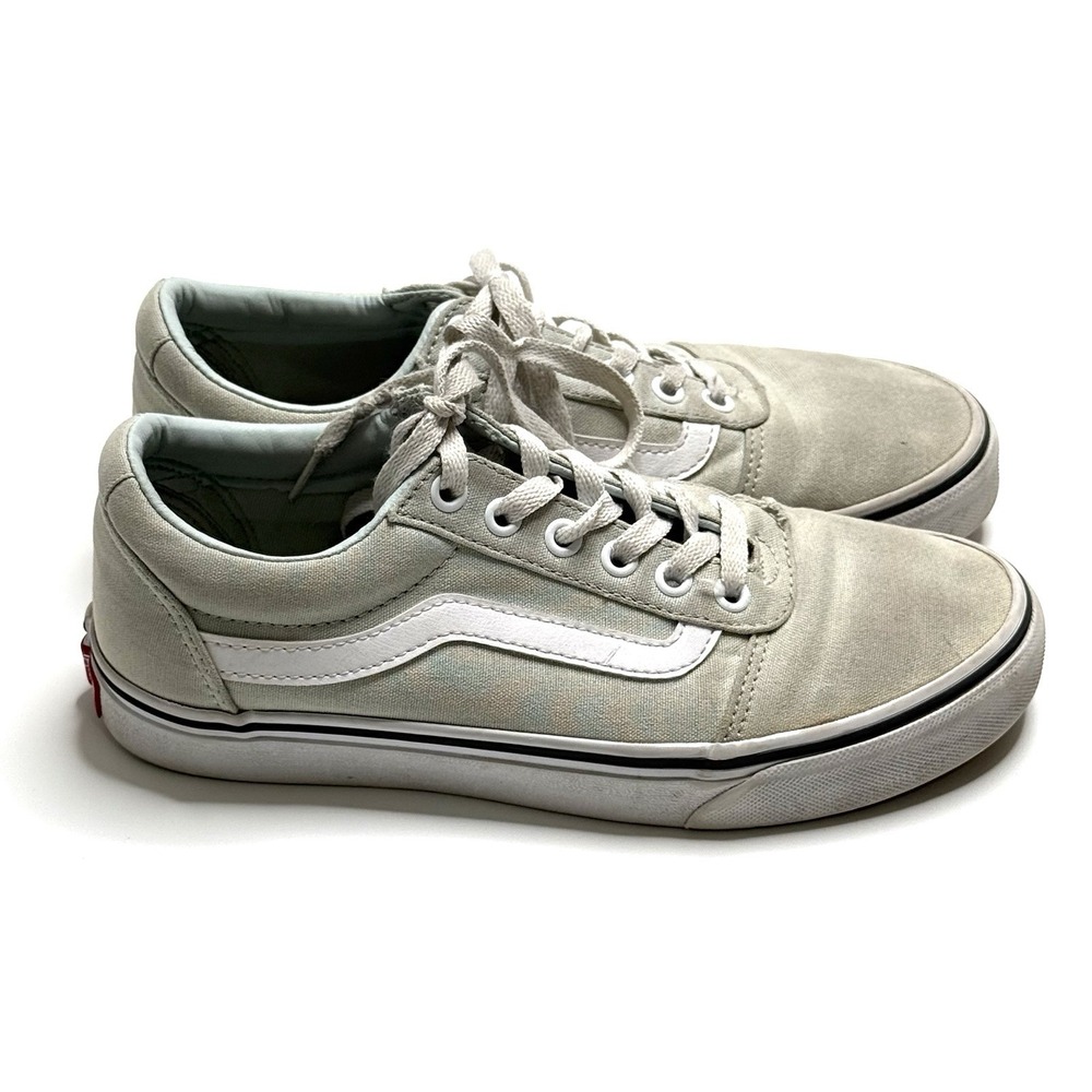 Vans‎ Ward Low Top Canvas Sneaker Womens Size 7.5 Aqua Mint Green White Dirty